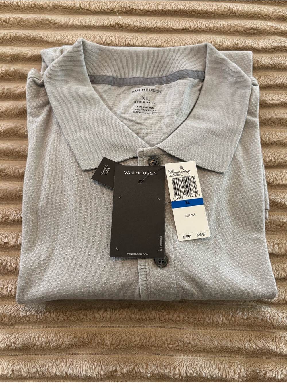 Van Heusen Men’s Light Gray Polo Shirt